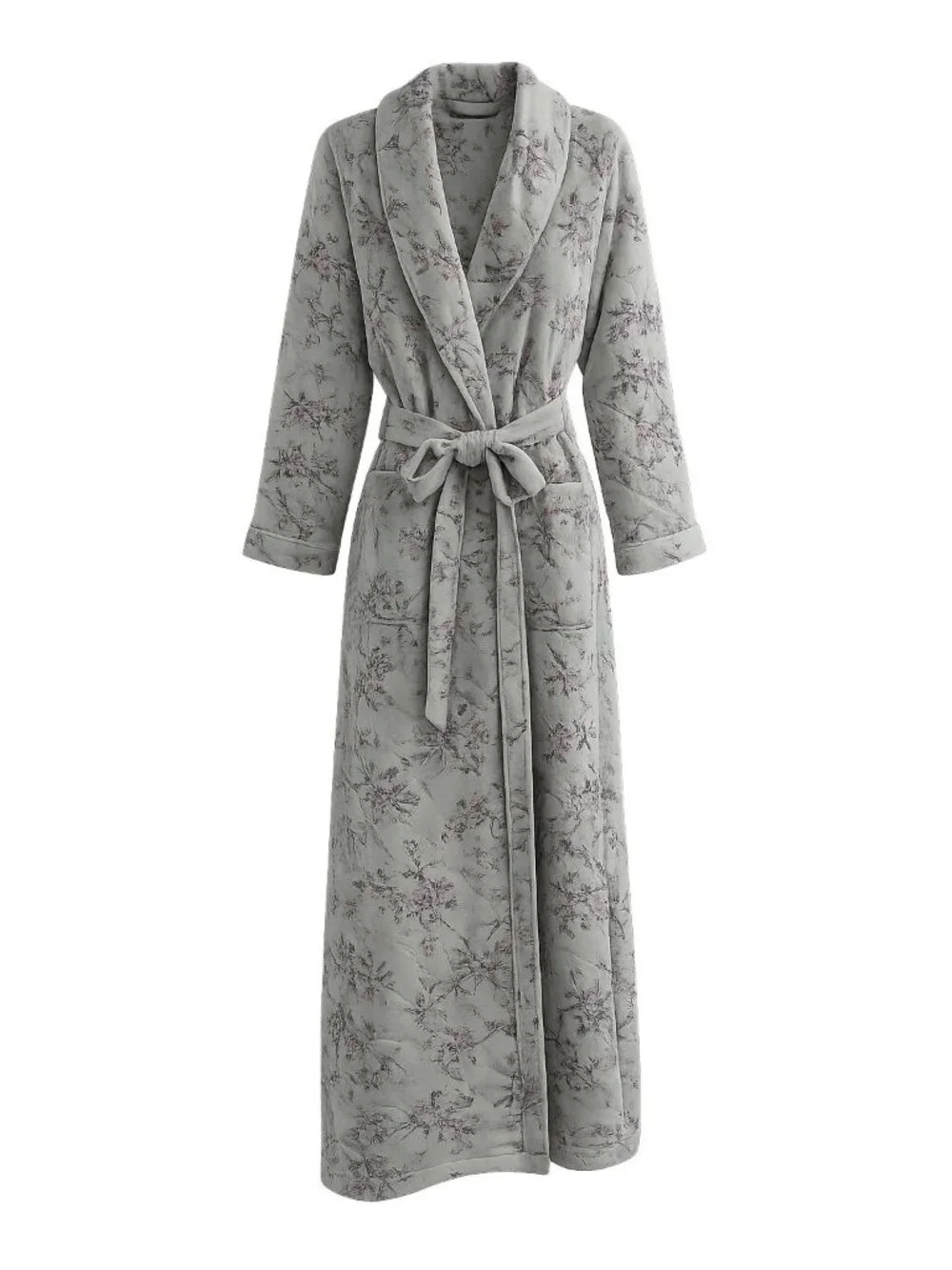 NWT Eileen West Quiet Bloom Cotton Quilt Wrap Robe Sz S/M Rose Bud E50092-149